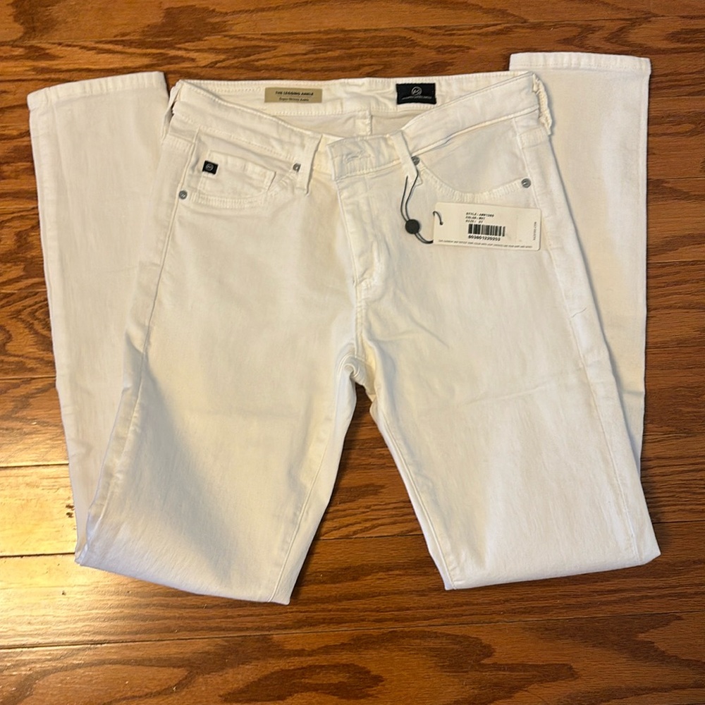 NWT AG the legging ankle in white size 27